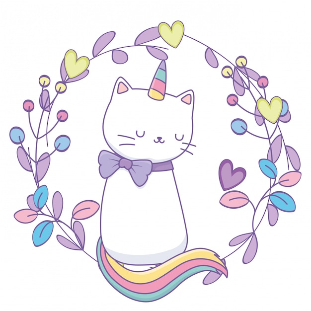 Unicorn cat cartoon  