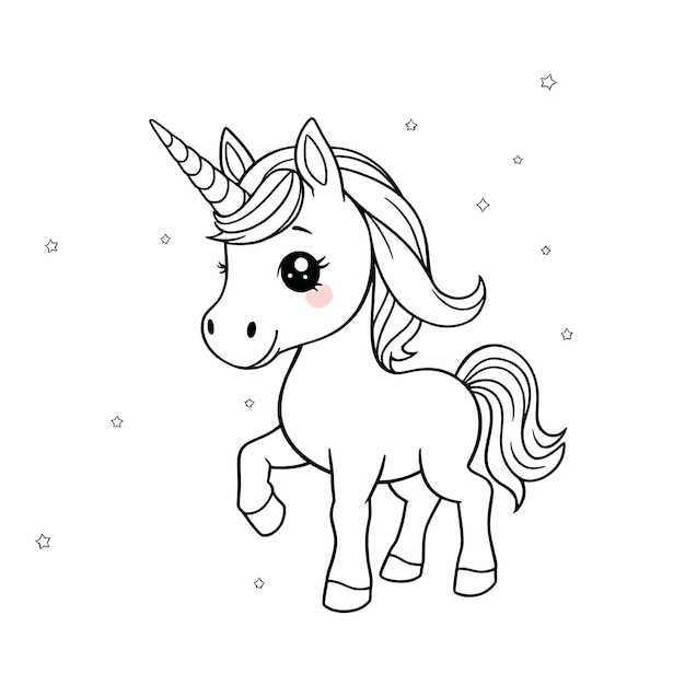 A unicorn coloring book for kids and toddlers