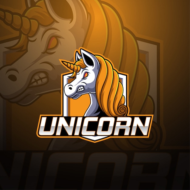 Unicorn esport mascot logo 