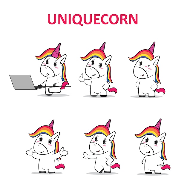 Unicorn Funny illustration for WordPress Mascot