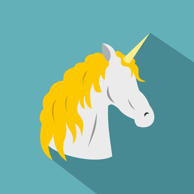 Unicorn icon Flat illustration of unicorn vector icon for web