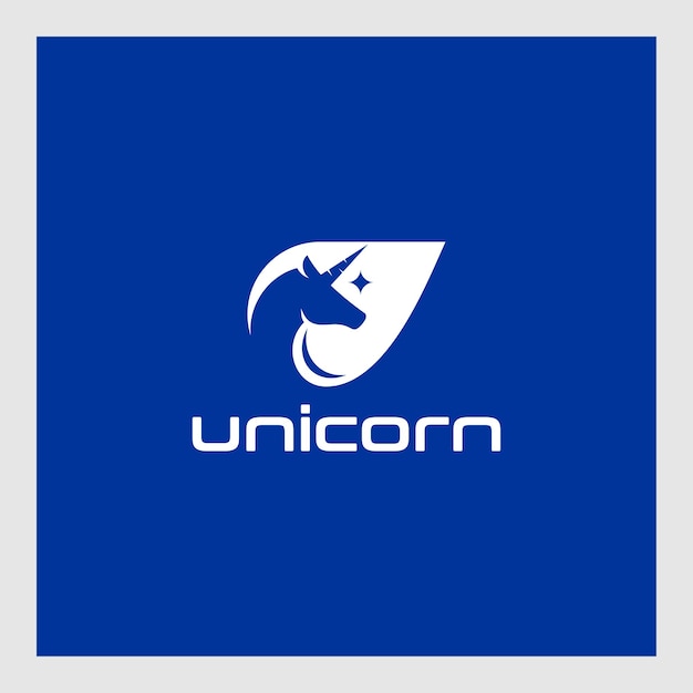 Unicorn logo design vector