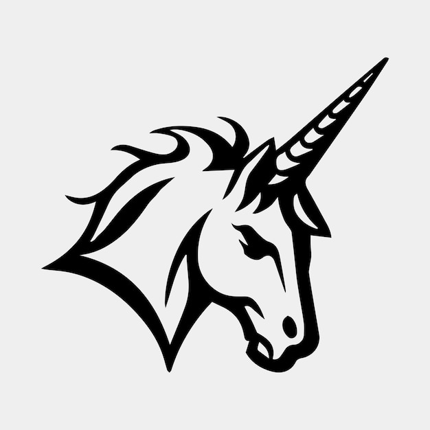 Unicorn Mascot Logo Design Template Inspiration Vector Illustration