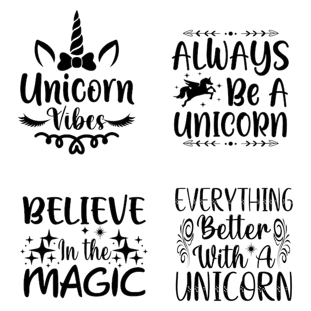 Unicorn Quotes Typography Design