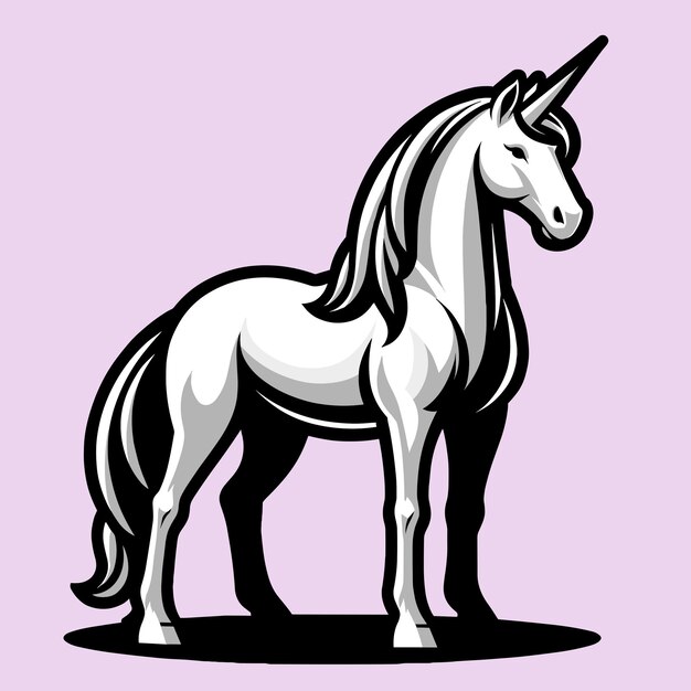 Unicorn Silhouette Illustration Vector