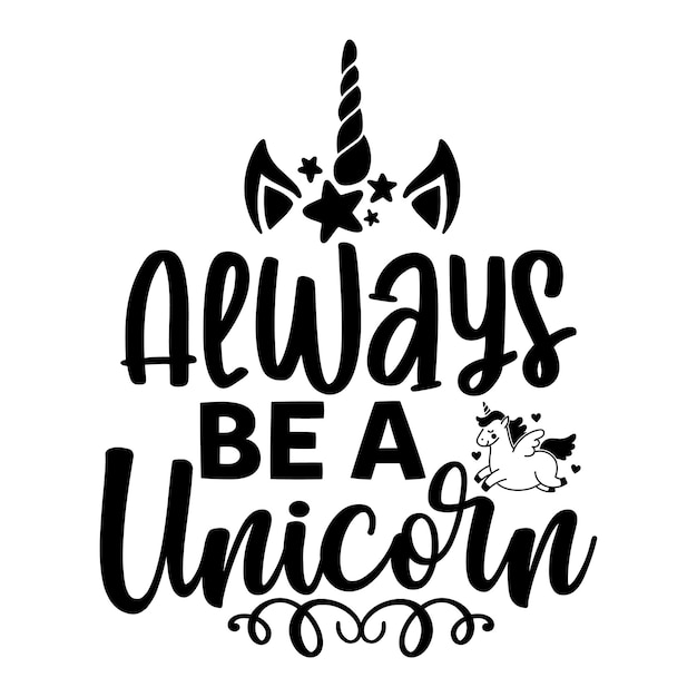 Vector unicorn svg design