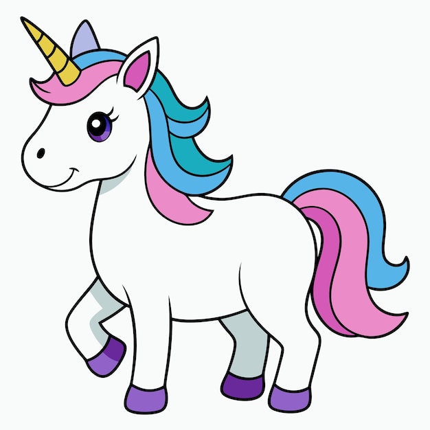 Vector unicorn vector illustration