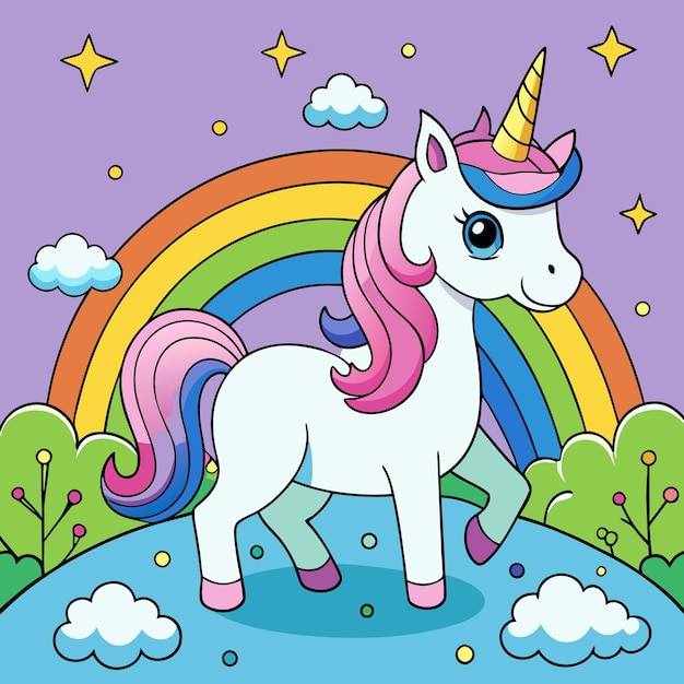 Vector unicorn vector illustration