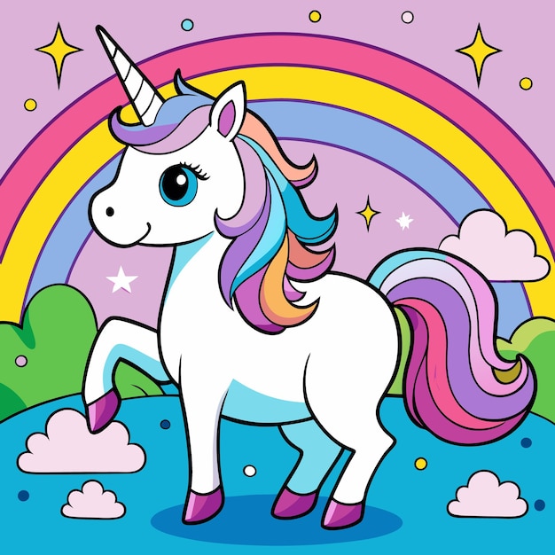 a unicorn with a rainbow and the words unicorn on it