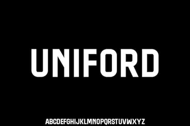 uniford, urban condensed font  typeface