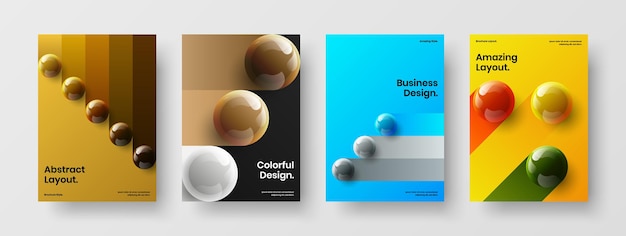 Unique 3D orbs journal cover template bundle