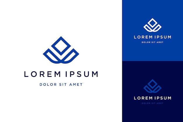 Unique or abstract geometric logo design for finance