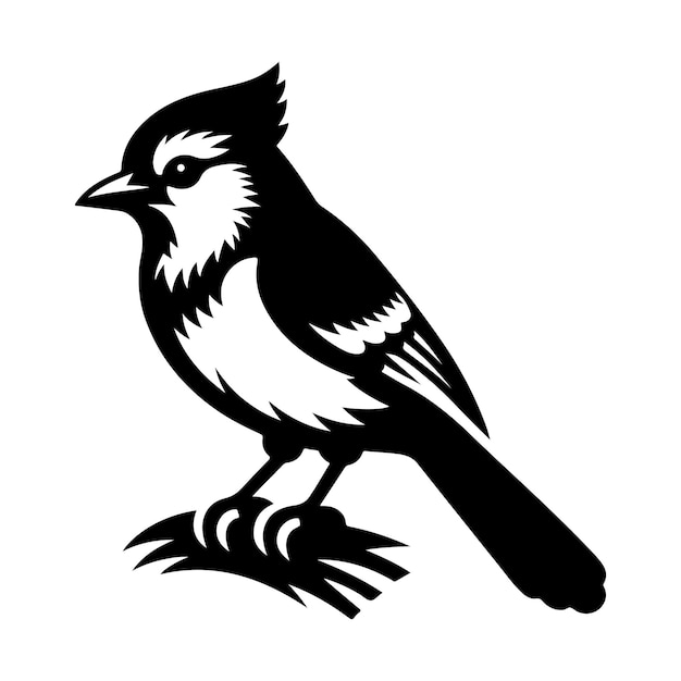 Unique Blue Jay Silhouette Vectors Perfect for Branding Merchandise