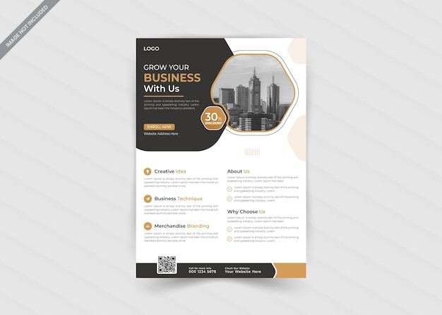 Unique Business flyer template design