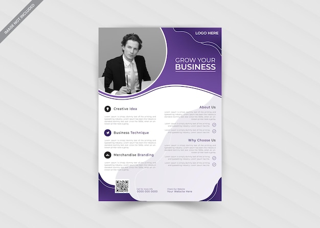 Unique business flyer template design