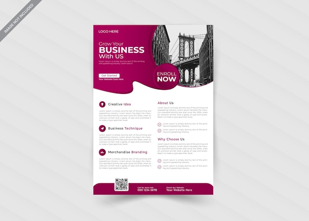 Unique business flyer template design