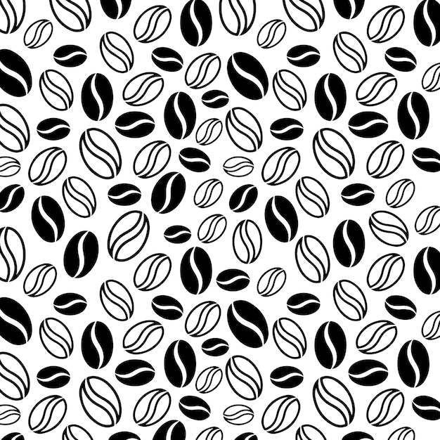 unique coffee beans background vector design