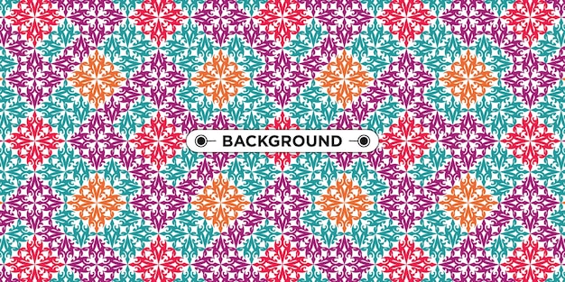 Unique colorful geometric ethnic seamless pattern