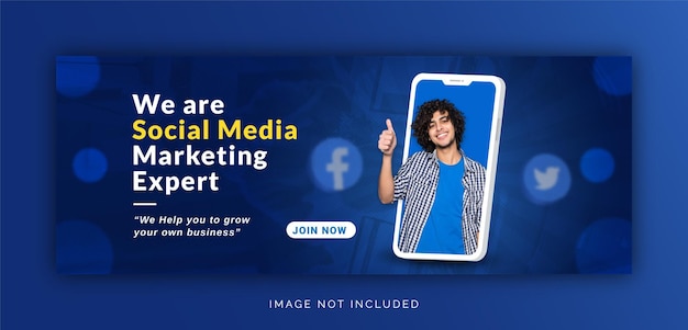 Vector unique concept social media post live for digital marketing promotion facebook cover template