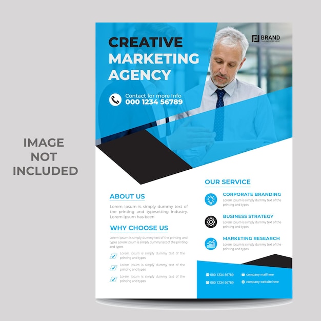 Unique Corporate Flyer Template design