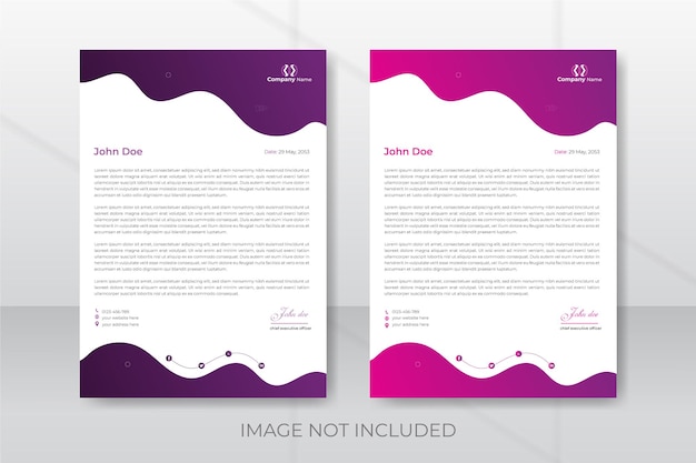 Unique creative business letterhead design