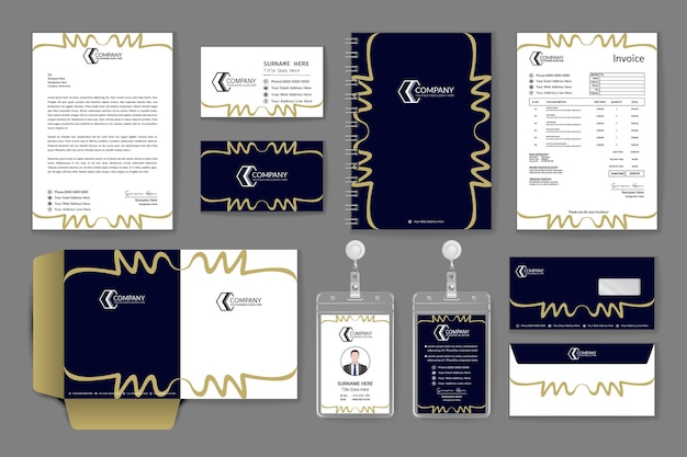 Vector unique and creative business stationery design template