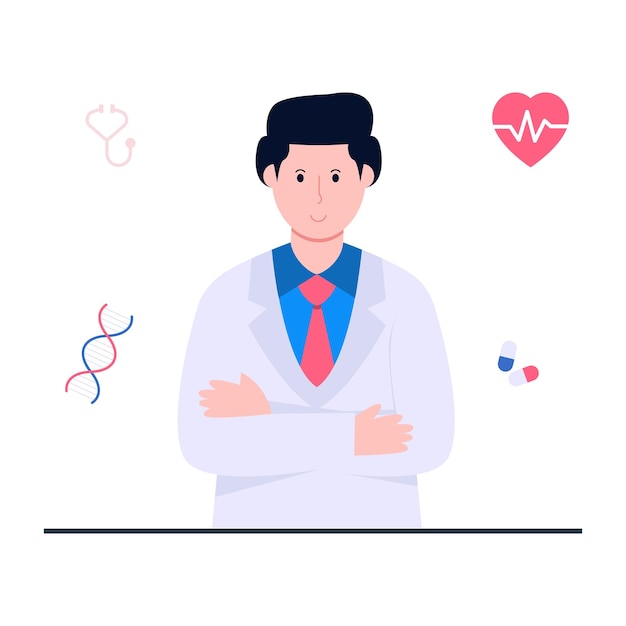 Unique design illustration of physician