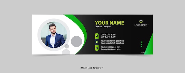 Unique Email Signatures Template Vector Design or email footer and personal social media cover