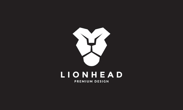 Unique face lion modern logo vector symbol icon design illustration