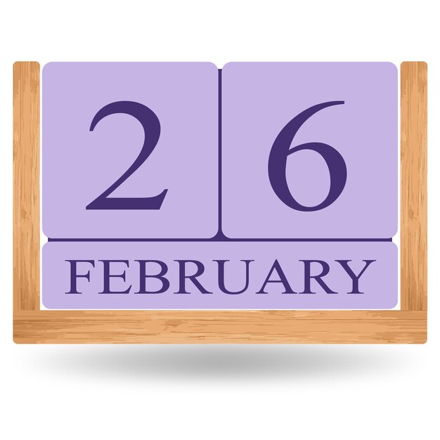 Vector unique february vector calendar