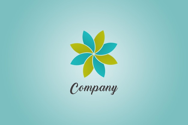 unique flower logo vector design template