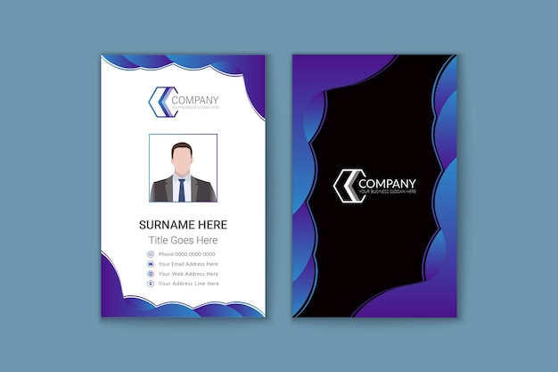 Vector unique gradient real estate business vertical business card template