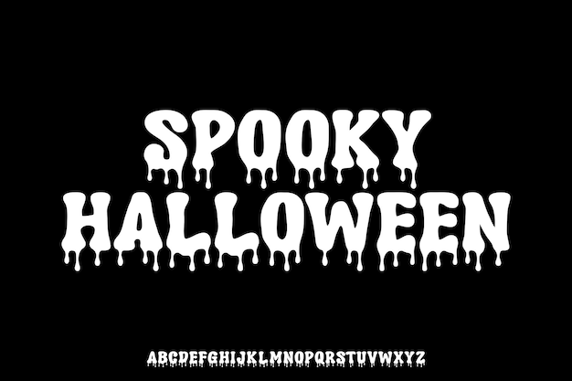 Unique halloween font vector with blood