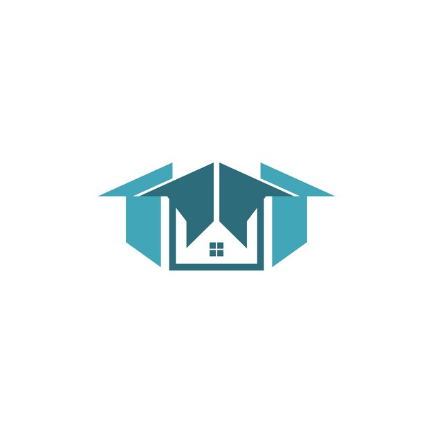 unique home estate log icon vector template