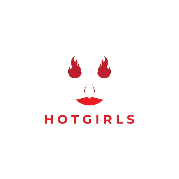 Unique Hot Girl Logo Design Vector symbol illustration