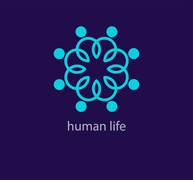 Unique human life logo Modern design color Creative human logo template vector