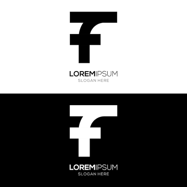 Unique letter f logo design