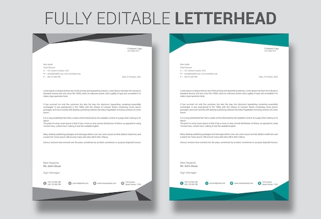 Unique Letterhead Template