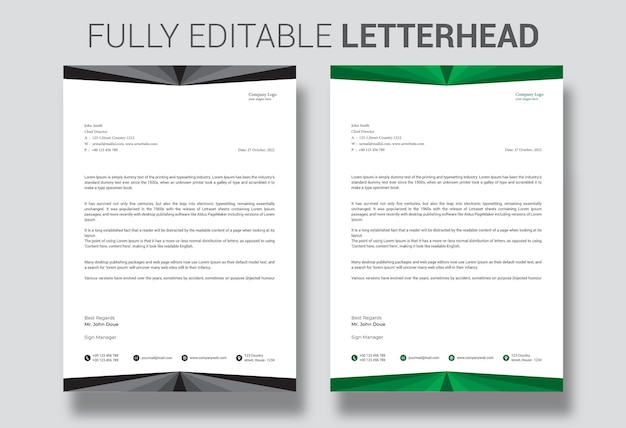 Unique Letterhead Template