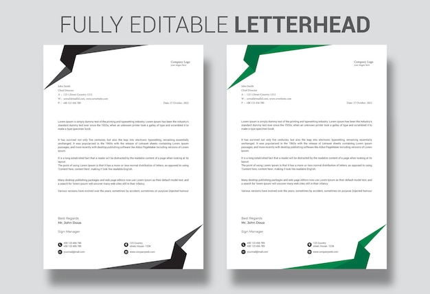 Unique Letterhead Template