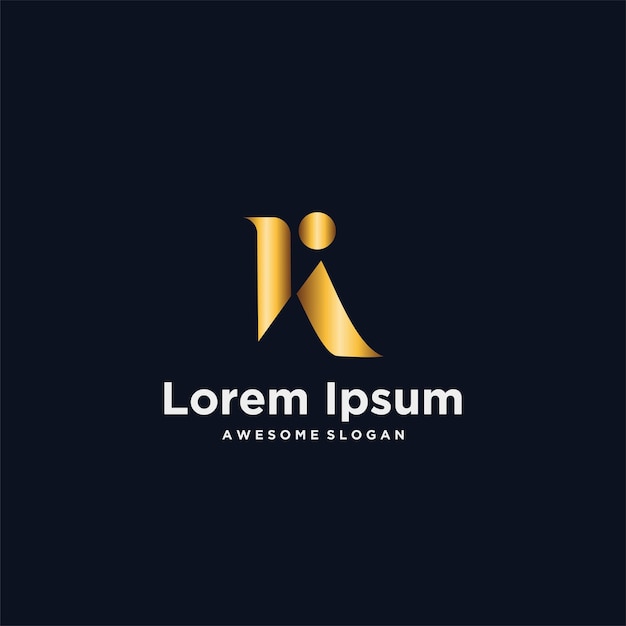 Unique luxury logo gradient design illustration