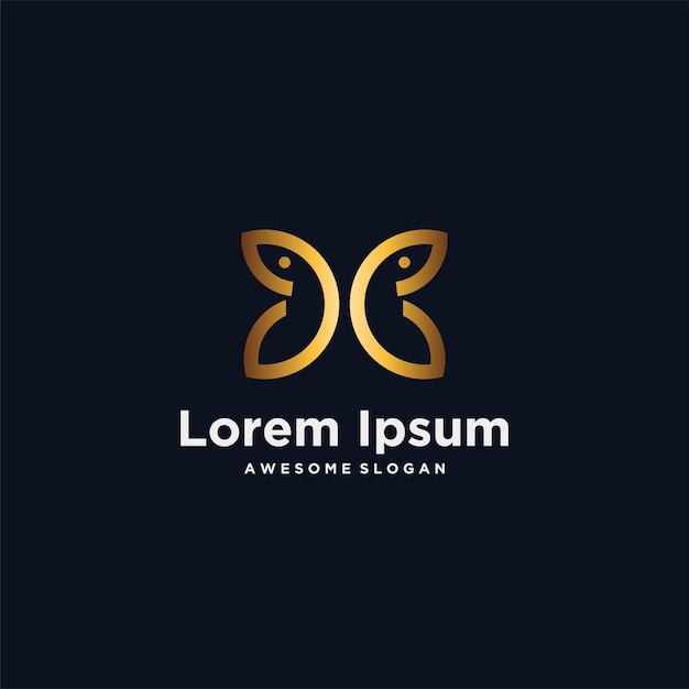 Unique luxury logo gradient design illustration