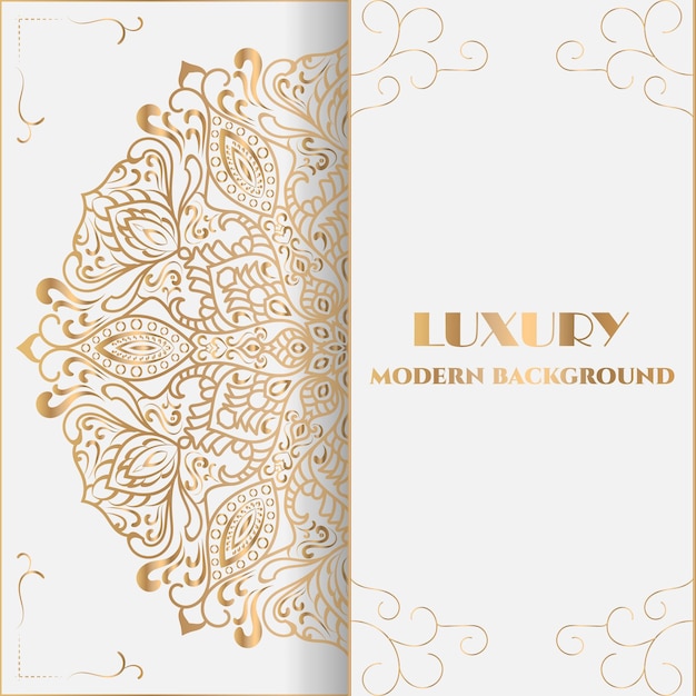 Vector unique and luxury mandala background in golden color for invitation and other work.