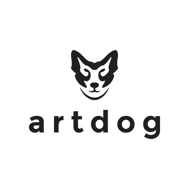 Unique mask dog logo design vector graphic symbol icon sign illustration creative idea