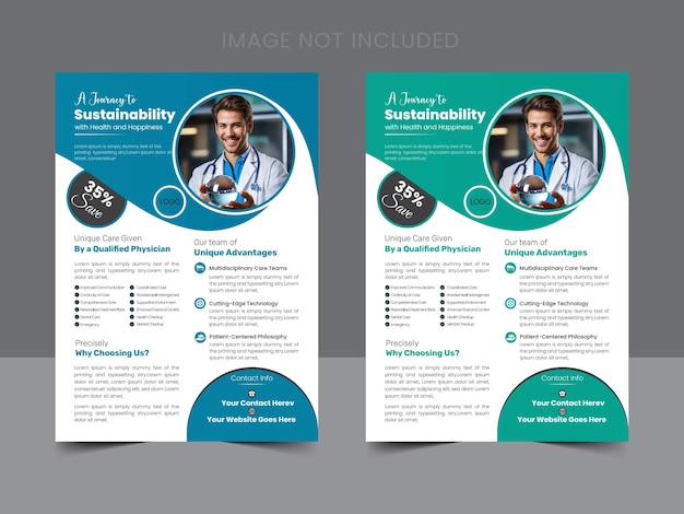 Unique Medical Flyer Poster Banner Brochure Vector Attractive Design