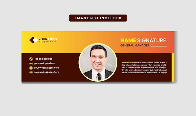 Unique Modern Email Signature Design template Email signature template design vector banner Busines