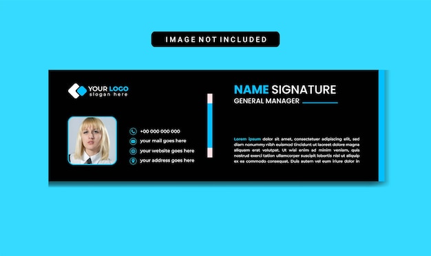 Unique Modern Email Signature Design template Email signature template design vector banner Busines