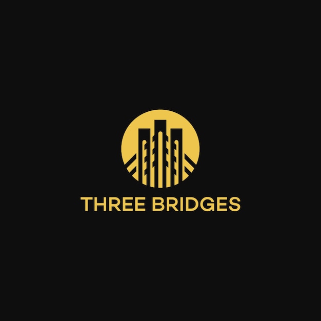 Unique and modern line art bridge logo