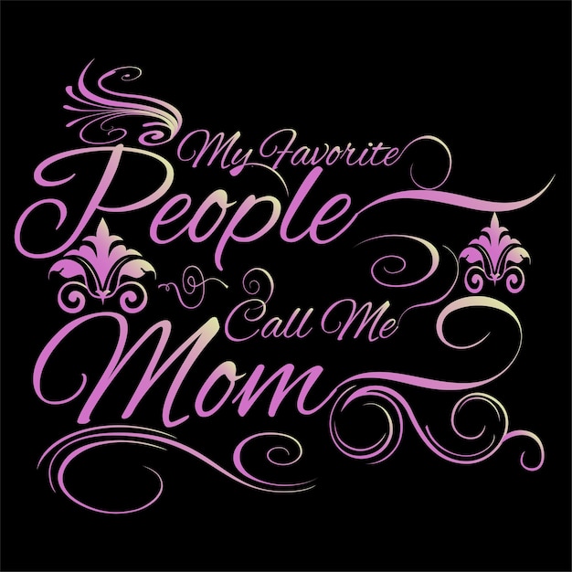 Unique modern typographic t-shirt design in vector retro with vintage for mom lover