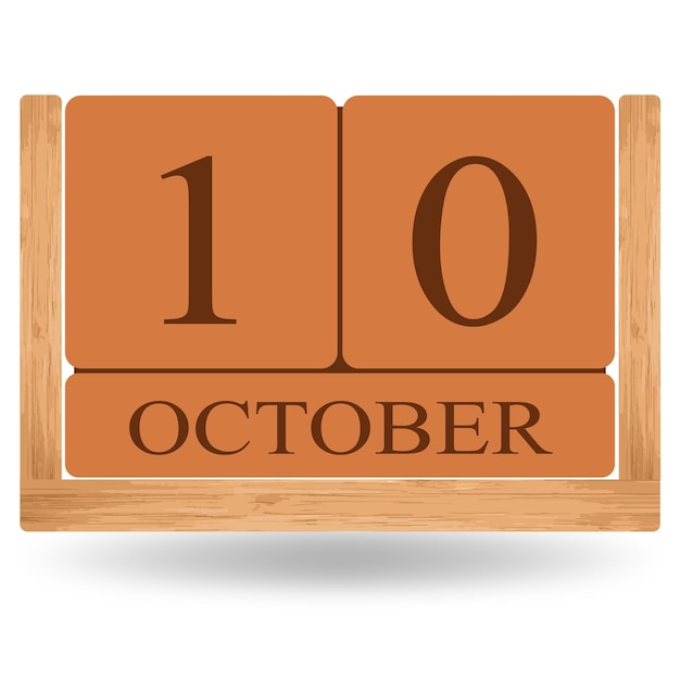 Unique October Vector Calendar